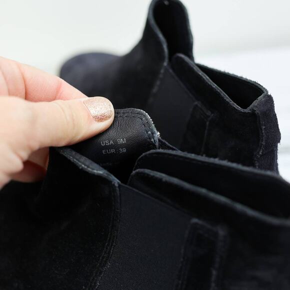 Vince Kewolna Mid-Top Navy Blue Suede Leather Pull On Sneakers Size 9 Men's - Picture 4 of 6